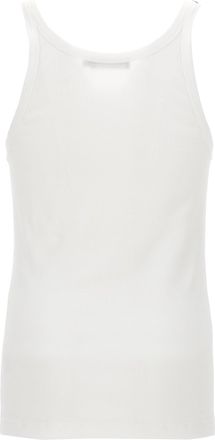 Dolce & Gabbana Ribbed Cotton Tank Top - White
