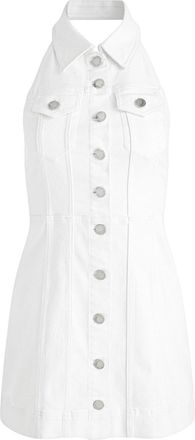 Alice & Olivia Kendall denim minidress - women - Elastane/Cotton/Elastomultiester - 0 - White
