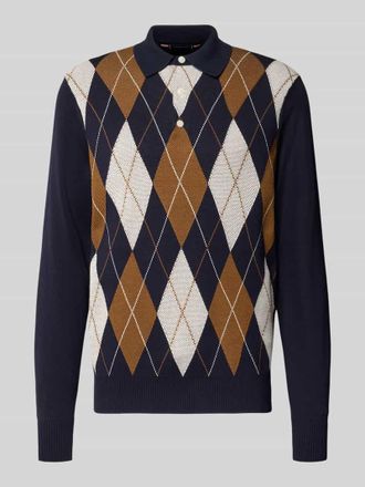 Tommy Hilfiger Regular Fit Strickpullover aus reiner Baumwolle in Marine, Größe XXL
