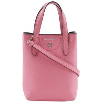 Ferragamo Pre-owned Tote Bags, female, Pink, Size: ONE SIZE Pre-owned Handbag