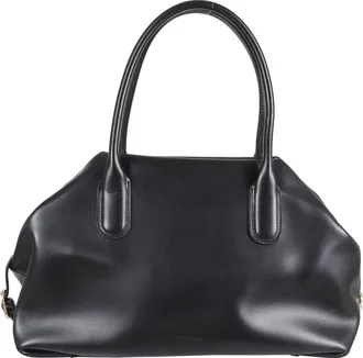 Themoir&egrave; Black Tallia Trank Medium Double-Handle Vegan-Leather Tote Bag
