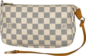 Louis Vuitton Galle White Damier Azur Pouch (Pre-Owned)