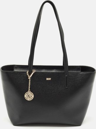 DKNY Dkny Black Leather Bryant Zip Tote