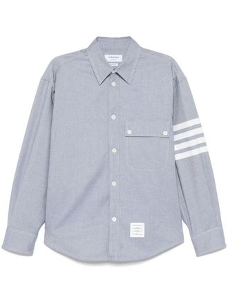 Thom Browne Camicia 4-Bar In Flanella-Uomo