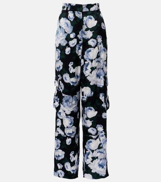 Stella McCartney Printed satin pajama pants