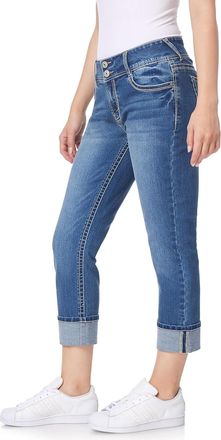Wallflower Jeans Womens Luscious Curvy 23.5 Crop Mid-Rise Insta Stretch Juniors (Standard and Plus) Jeans, Christie, 18