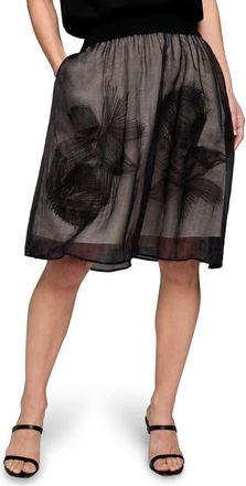 Nic+Zoe Embroidered Mesh Skirt in Black Multi at Nordstrom, Size X-Small
