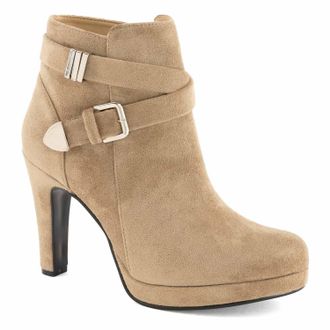 Andrea Womens High Heel Booties In Brown