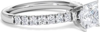 The Diamond Store 2.60ct Katerina Lab Princess Diamond Engagement Ring 18KW Gold F/VS1