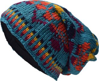 Gheri Woolen Fleece Lined Skullies Oversized Beanie Hats J