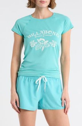 Billabong Beach Babe Rashguard Top in Tidal Blue at Nordstrom Rack, Size X-Small
