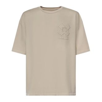 Amiri T-Shirts, male, White, Size: S Ivory Cotton T-Shirt
