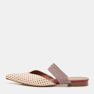 Malone Souliers Multicolor Coated Raffia Maisie Mules Size 38