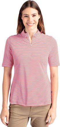 Cutter & Buck Virtue Eco Pique Stripe Recycled Womens Top