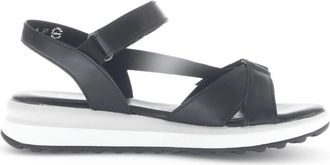 Gabor Zwarte damessandaal - zomercollectie - Dames - Sandalen - Zwart - 41 EU - Leer - Schoenen