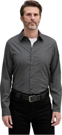 A|X Armani Exchange Regular Fit Shirt met Geprinte Logo - Heren - Casual Overhemden - Grijs - 2XL - Katoen - Overhemden