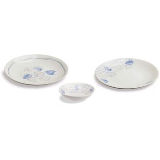 Tognana Tognana Perla conchiglie, set 18 piatti piani fondi frutta, new bone china