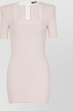 Balmain knit dress square neckline