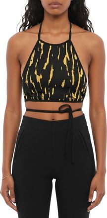 AMBUSH Black Abstract Halter Neck Top