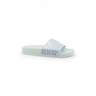 Liu Jo Sandals with all-over logo - female - Liu Jo - Sliders - Blue - 4 UK - Shoes