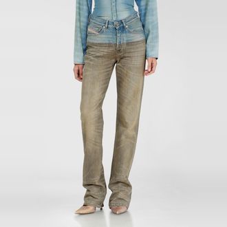 Diesel Regular Jeans High Waist D-Sie, Colored, Button fly