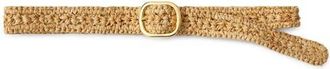 Veronica Beard Raffia Loop Belt in Natural at Nordstrom, Size X-Large