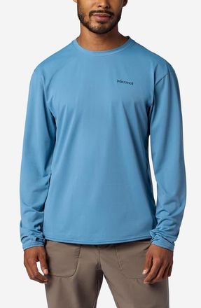 Marmot AirExchange SolarShield UPF Long Sleeve Crewneck T-Shirt in Summer Storm at Nordstrom, Size X-Large