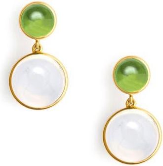 Syna Cirra Moon Drop Earrings in Peridot at Nordstrom