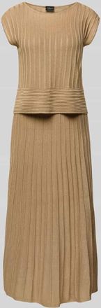 s.Oliver Black Label Regular Fit Strickkleid aus Viskose-Mix in Sand, Gr&ouml;&szlig;e 48