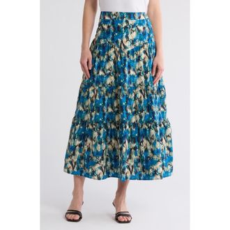 Tart Johari Tiered Cotton Skirt in Evening Sky at Nordstrom Rack, Size X-Small