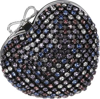 Self Portrait Crystal Heart Clutch Bag - Dames - Clutches - Veelkleurig - ONE Size - Polyester - Tassen