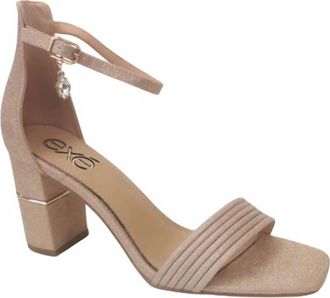 Ex&eacute; Womens Helen Heeled Sandal In Light Gold