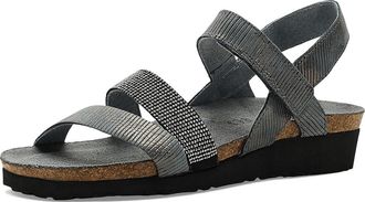 Naot Krista Womens Sandals Graphite Striped Suede/Black Rivet Ornament : EU 43 (US Womens 12) M, Leather