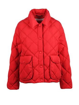 Ienki Ienki Red Quilted Nylon Short Down Jacket