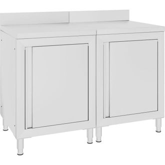 vidaXL Vidaxl - Mesa De Trabajo Comercial Mueble Acero Inoxidable 120x60x96 Cm