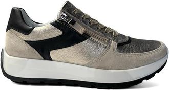 Ara Elegante Comfortabele Zwarte Schoen - Dames - Sneakers - Beige - 37 EU - Leer - Schoenen