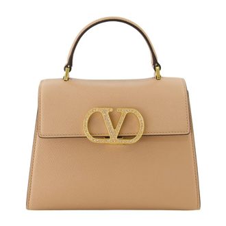 Valentino Garavani Dames, Tassen, Beige, Maat: ONE Size Leer