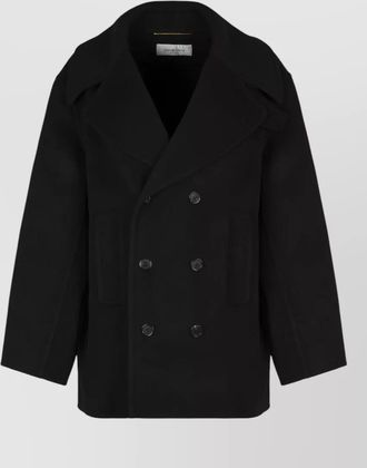 Saint Laurent virgin wool double-breasted peacoat