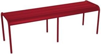 Fermob Bench Luxembourg - Red - Lacquered aluminium - Designer Frédéric Sofia