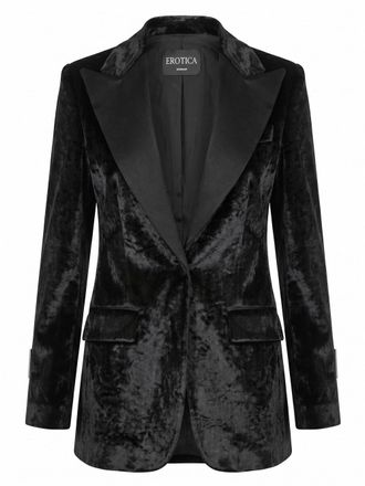 Dondup Single Breasted Velvet Blazer