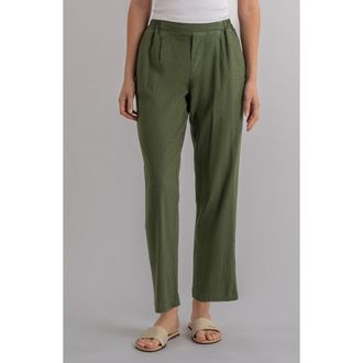Kut from the Kloth Rosalie Pull-On Tapered Linen Blend Pants in Dill at Nordstrom, Size 00P