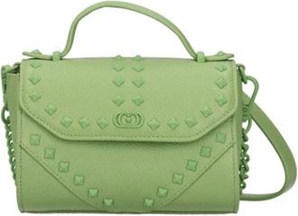 La Carrie Handbags, female, Green, Size: ONE SIZE Green Eco-Leather Shoulder Bag with Rhinestones