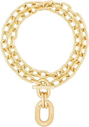 Paco Rabanne XL Link Hanger Ketting - Dames - Kettingen - Geel - ONE Size - Leer - Accessoires