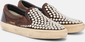 Golden Goose VCE studded suede slip-on sneakers