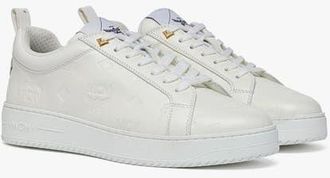MCM Neo Terrain Lo Sneakers in Monogram Leather in Egret at Nordstrom, Size 47