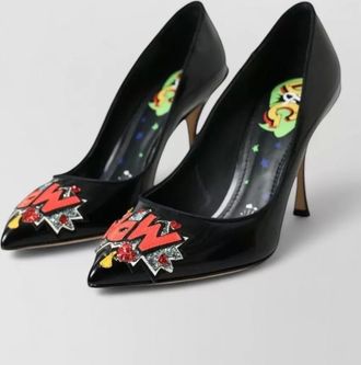 Dolce & Gabbana leather patch embellished pumps