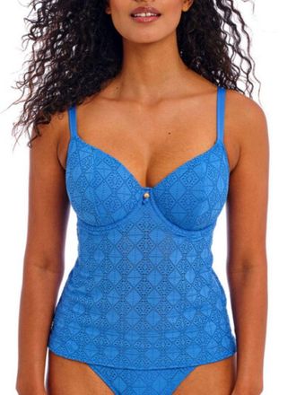 Freya Womens Nomad Nights Tankini Top - Blue Polyamide - Size 32FF
