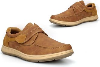 Generic Mens Casual Shoes Size 6 Boys Shoes Size 6 Mens Casual Shoe Extra Large Shoe Touch Fastening Extra Large Sizes 6-13 Tan 11 UK