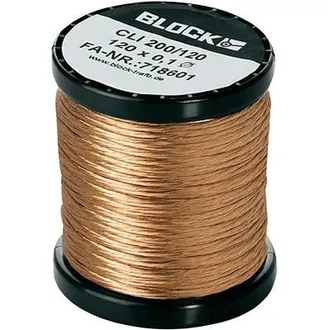 BLOCK Bobina De Hilo De Cobre Esmaltado 0,10 Mm 24 Metros Sin Hal&oacute;genos
