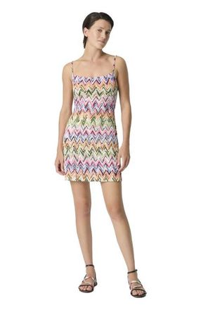 Missoni Mini Dress In Stretch Viscose With Lace And Zigzag Motif in Multicoloured at Nordstrom, Size 42 It